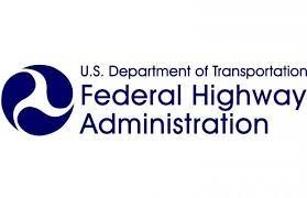 Logo image: U.S. Department of Transportation Federal Highway Administration with blue swirl image.