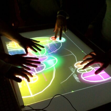 Multi-user touch table developed by ASAP, photo by Zev Eisenberg