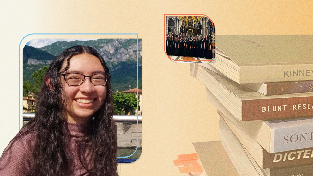 A collage of images of Chantelle Flores