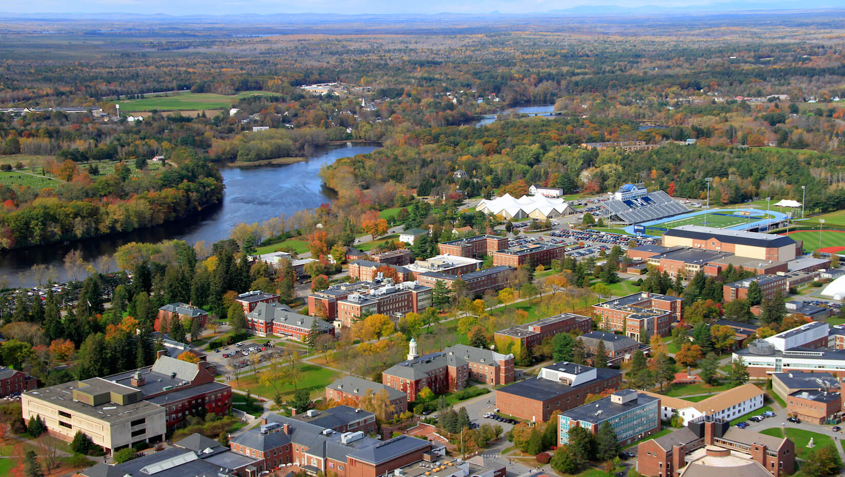 Arial view of the University of Maine Campus