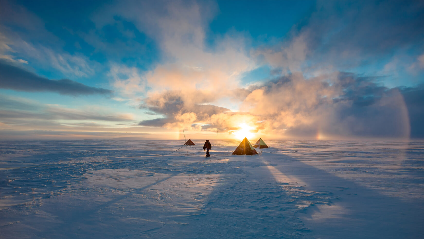 Tents on snow