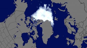 Map of Arctic ice
