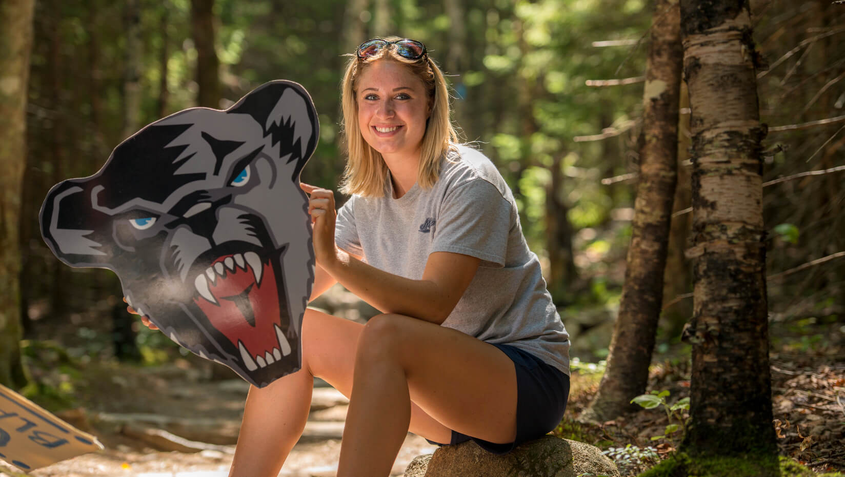 UMaine student in Acadia National Park