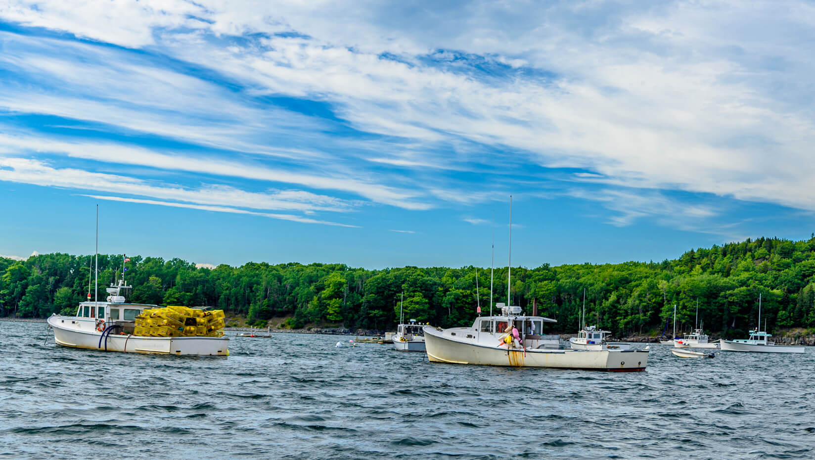 Lobster boats off the coast of Maine