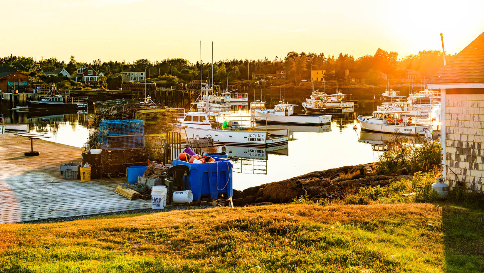 Fishing boats on the Maine coast