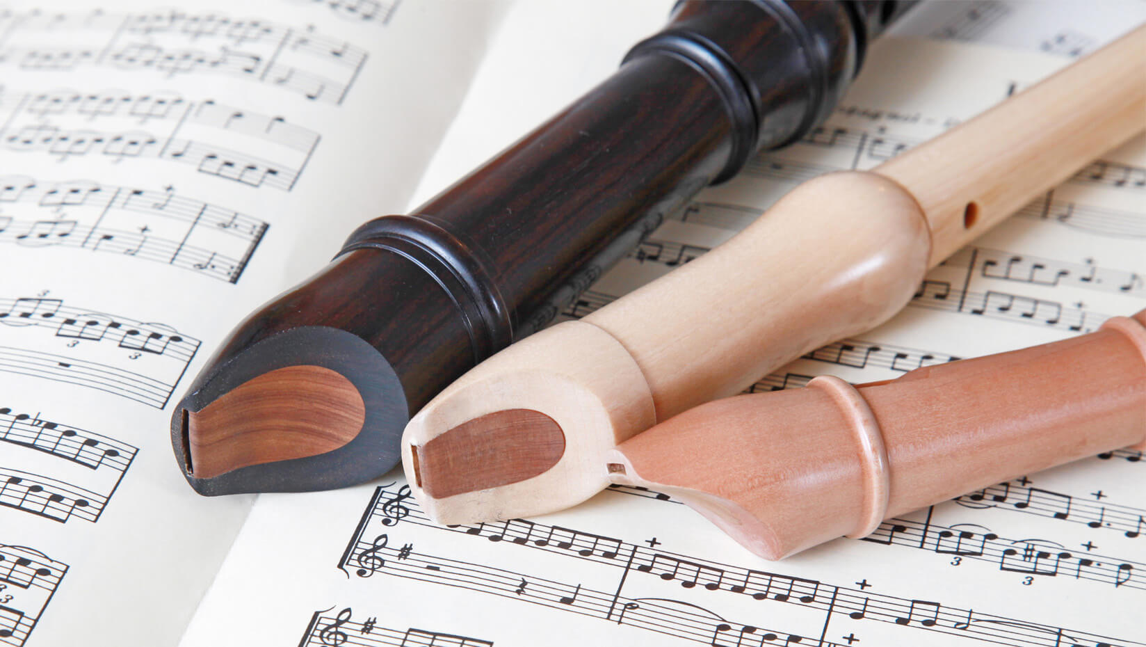 Recorders and sheet music