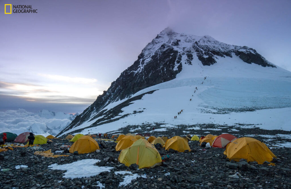 Tents on Mount Everest