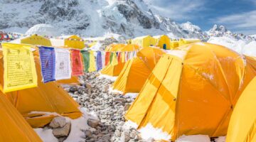Tents on Mount Everest
