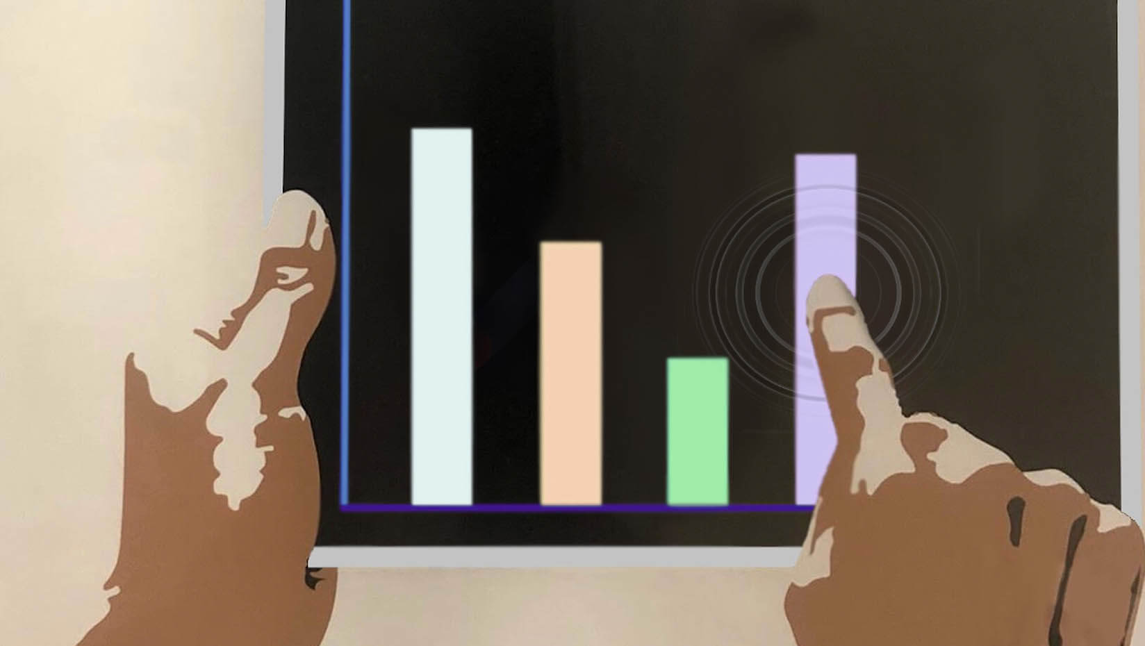 Graphic of hands holding a tablet