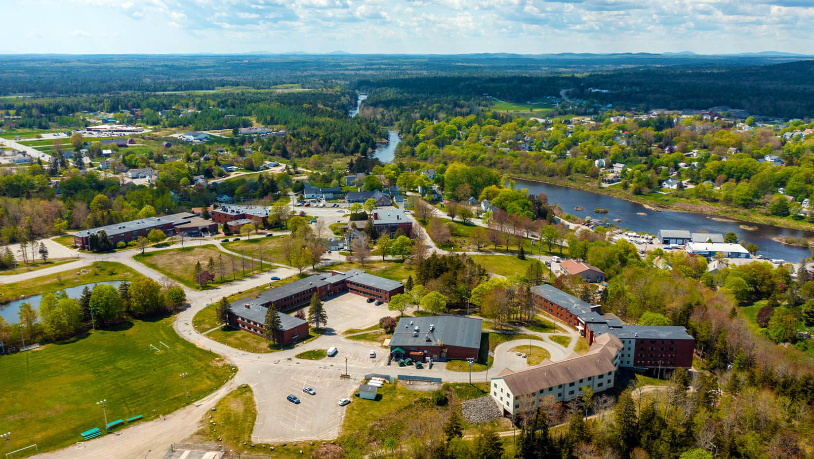 A photo of the University of Maine at Machias campus