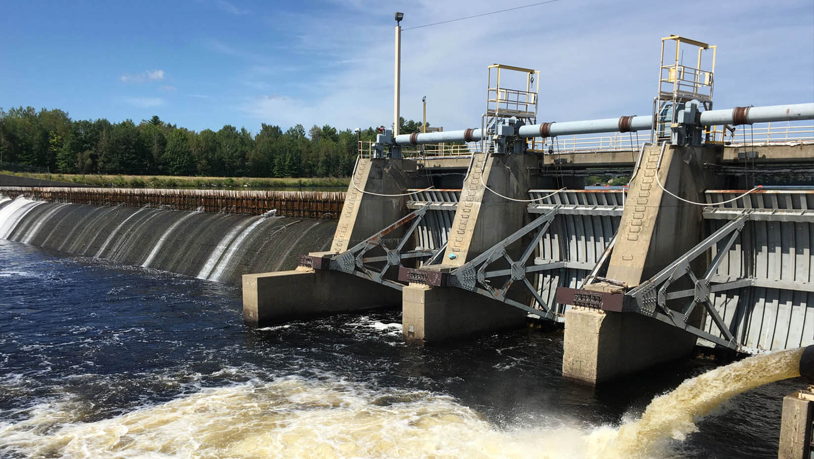 A photo of a dam in Maine