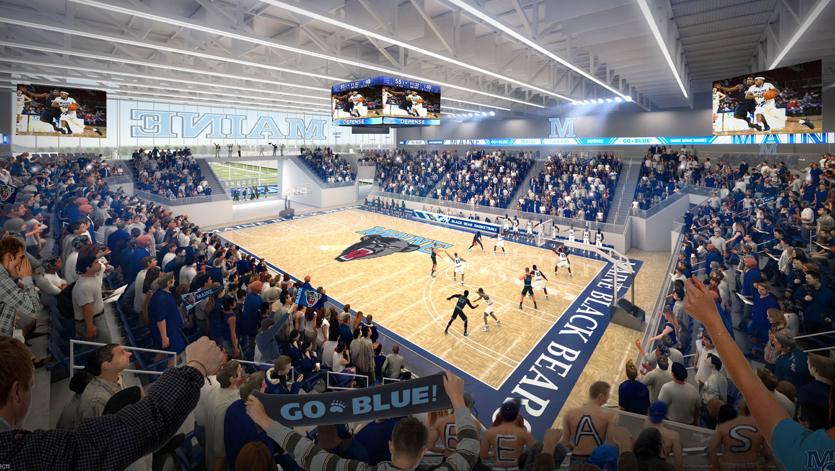 A conceptual rendering of Morse Arena's interior