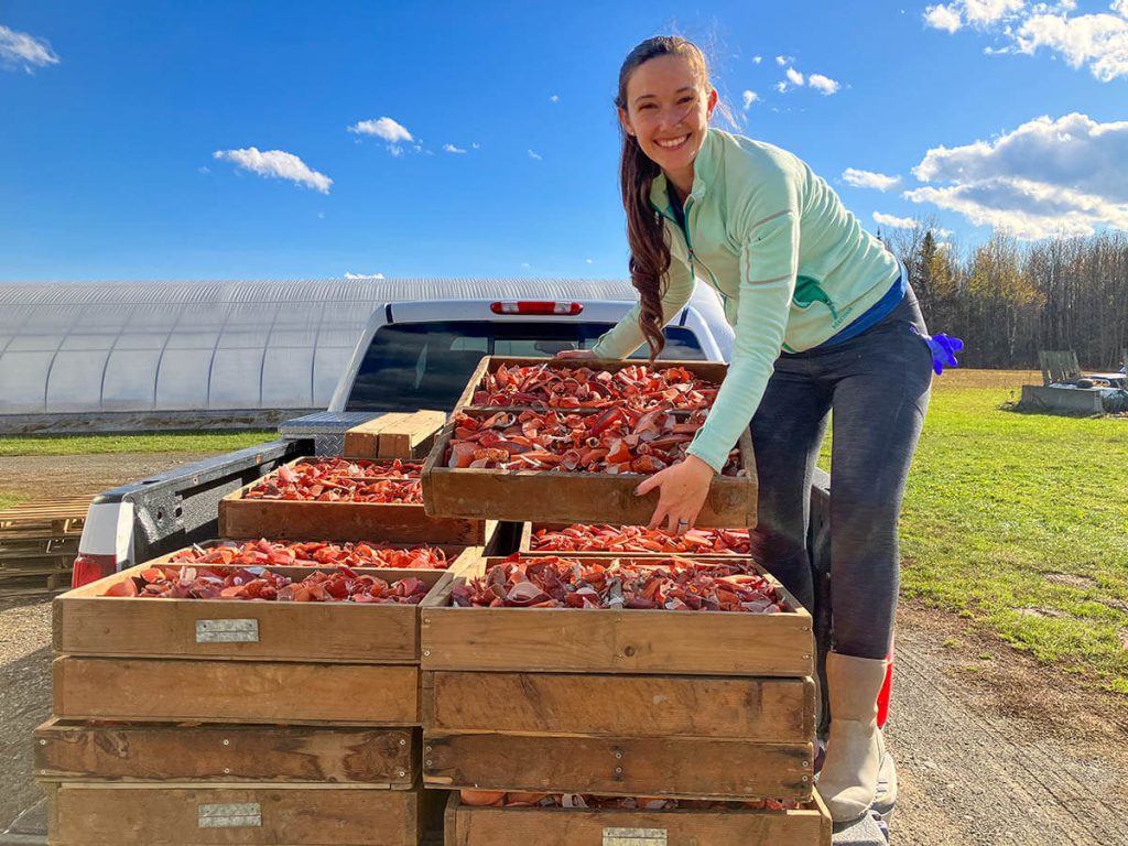 A photo of Katie Ashley with lobster shells