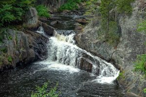 A photo of a waterfall in Maine