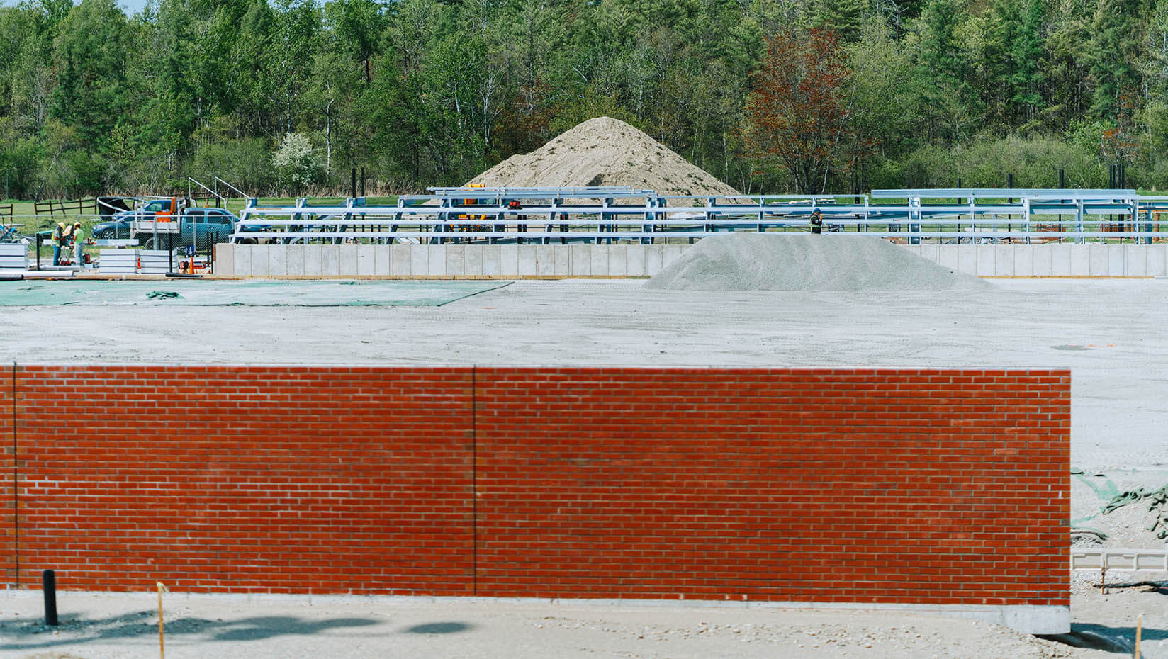 A photo of the field hockey complex construction site