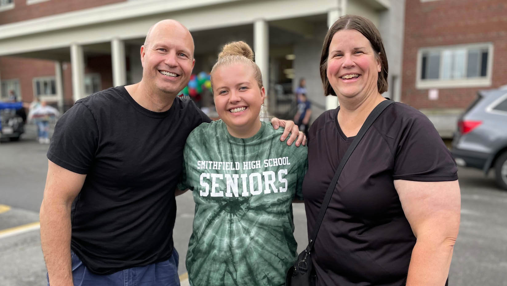 A photo of Natalie Tomah with her parents, Tony and Lori