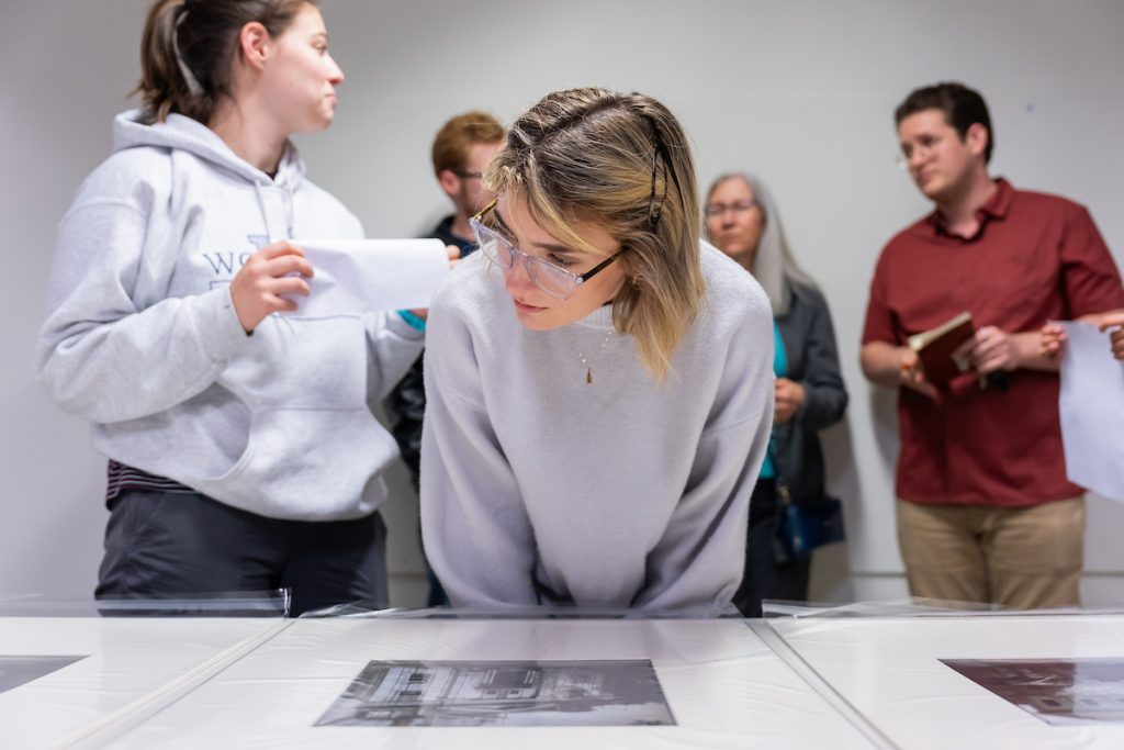 A photo of students at the Zillman Art Museum