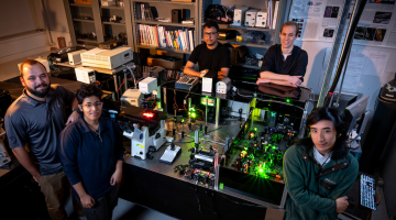 A photo of students in a lab