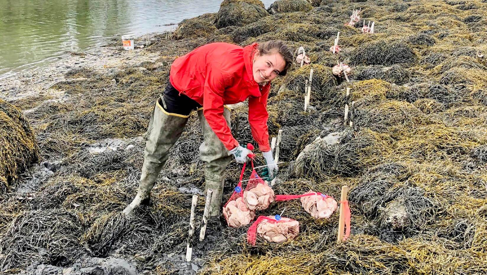 A photo of a person on the coast of Maine