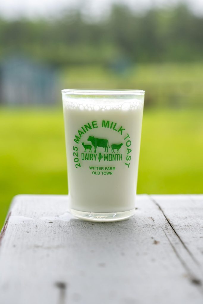 A photo of glass of milk