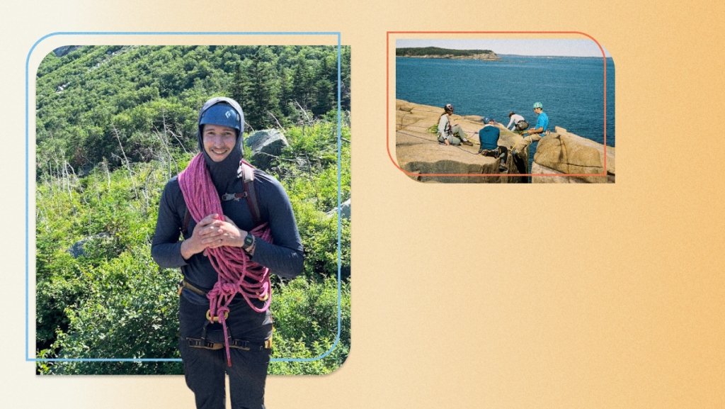 An image collage of Bence Rosenberg in the outdoors