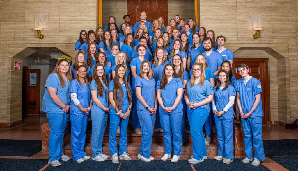 A photo of a group of UMaine nursing students