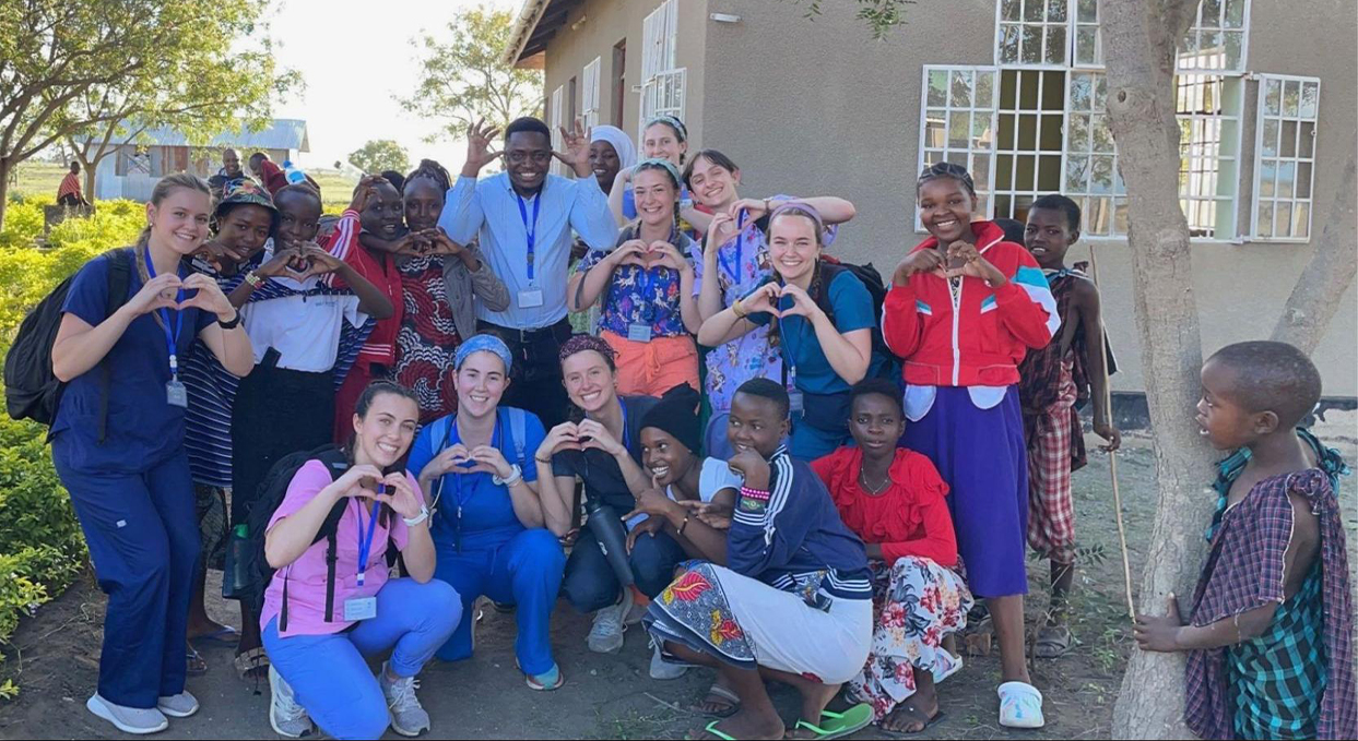 A photo of UMaine nursing students on an international trip