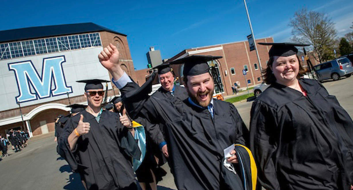 A photo of nursing graduates before graduation