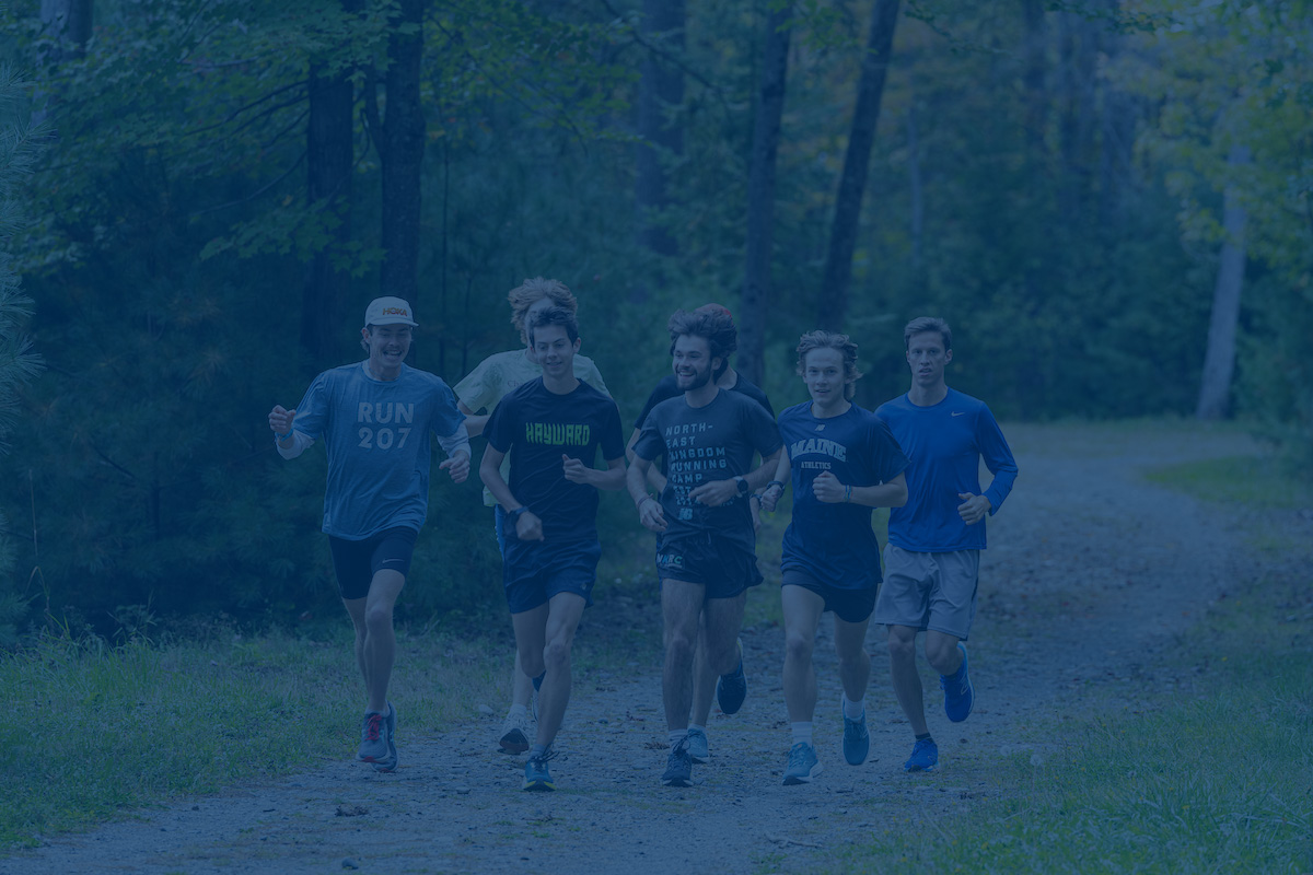 A photo of trail runners with a blue overlay. Link to Student Wellness Resource Center website.