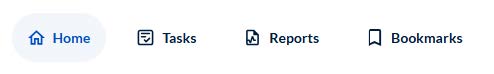 Image showing Home, Tasks, Reports and Bookmarks buttons. 