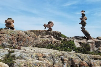 rock formations on hiking trail