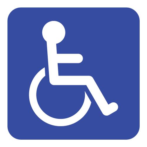 blue accessible wheelchair icon