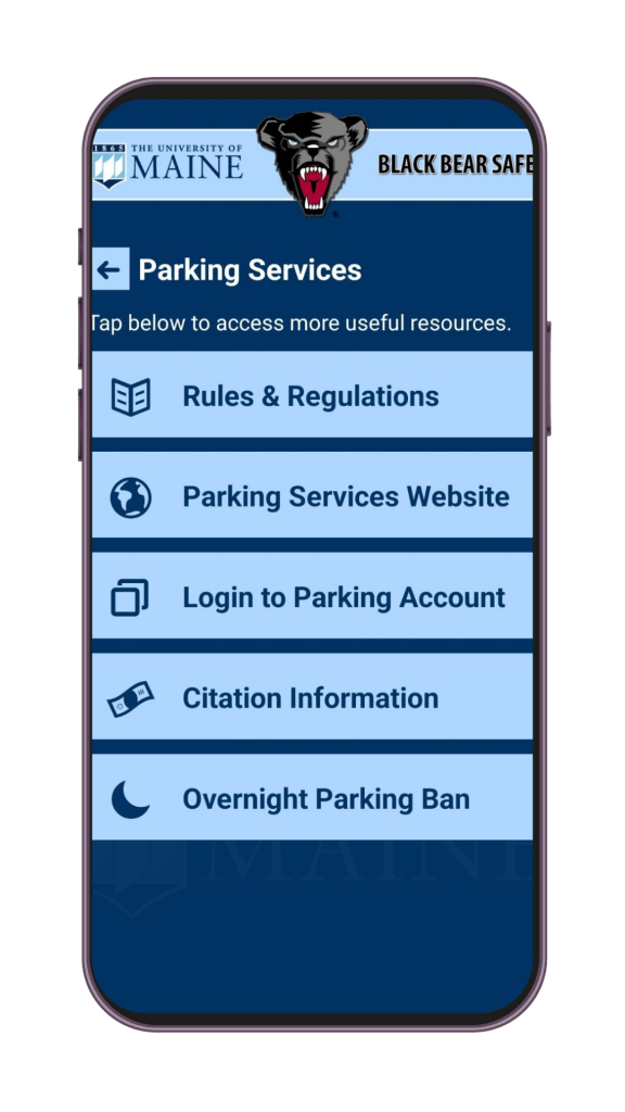 Black bear safe app screenshot