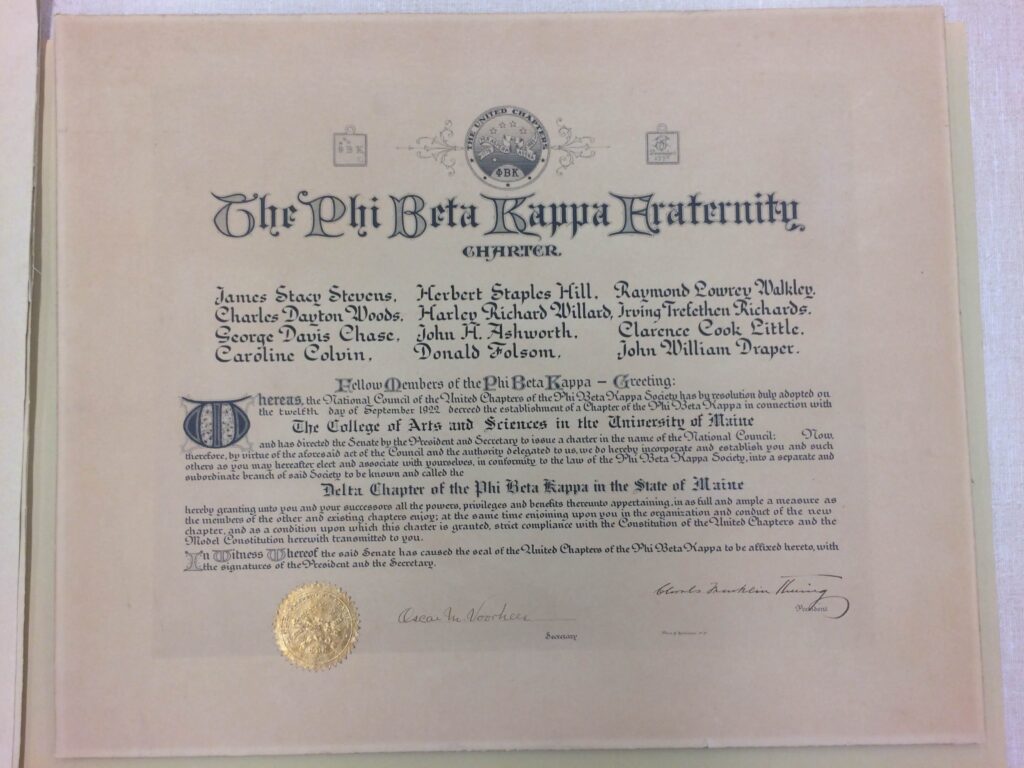 Phi Beta Kappa Charter