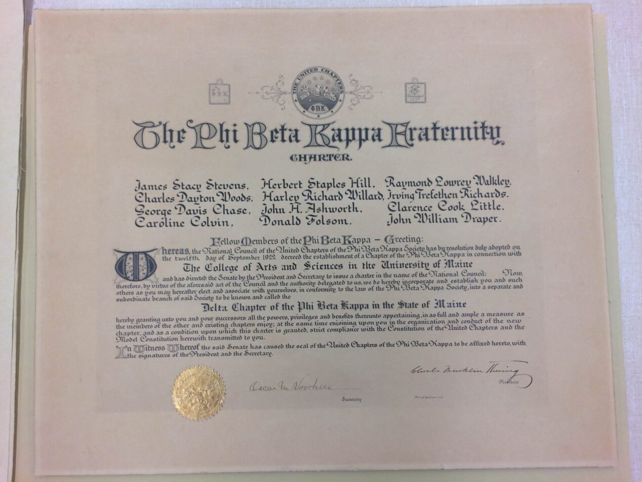 UMaine's Phi Beta Kappa chapter gears up for 100th class of inductees