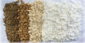 Images of pulp after different bleaching sequences.