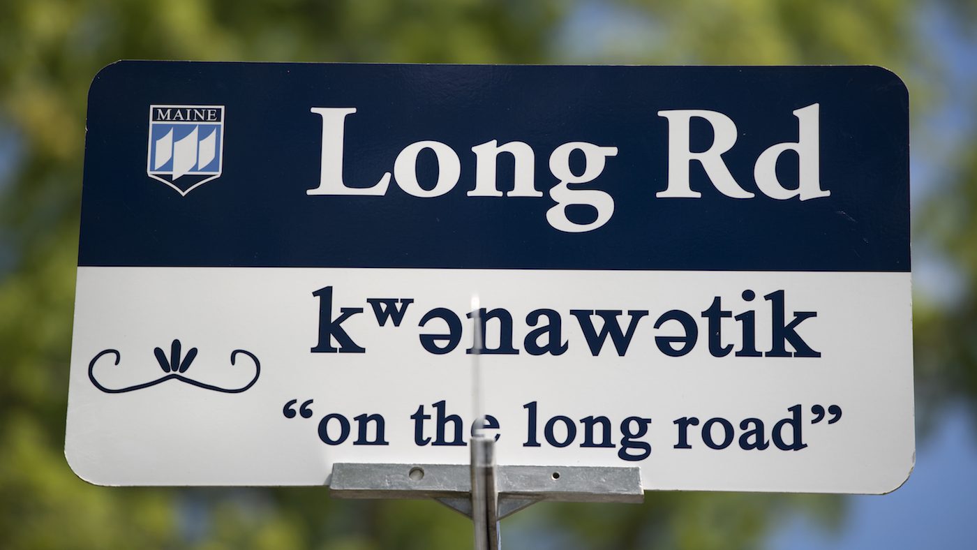 A photo of the sign on the Long Road