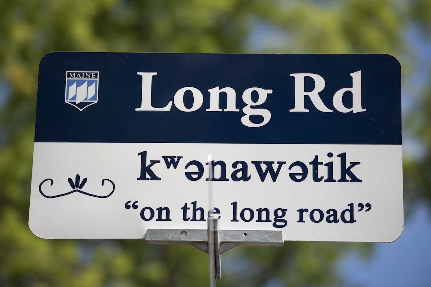 A photo of the sign on the Long Road