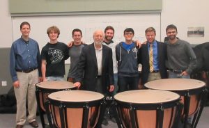 stuart marrs with students and timpani