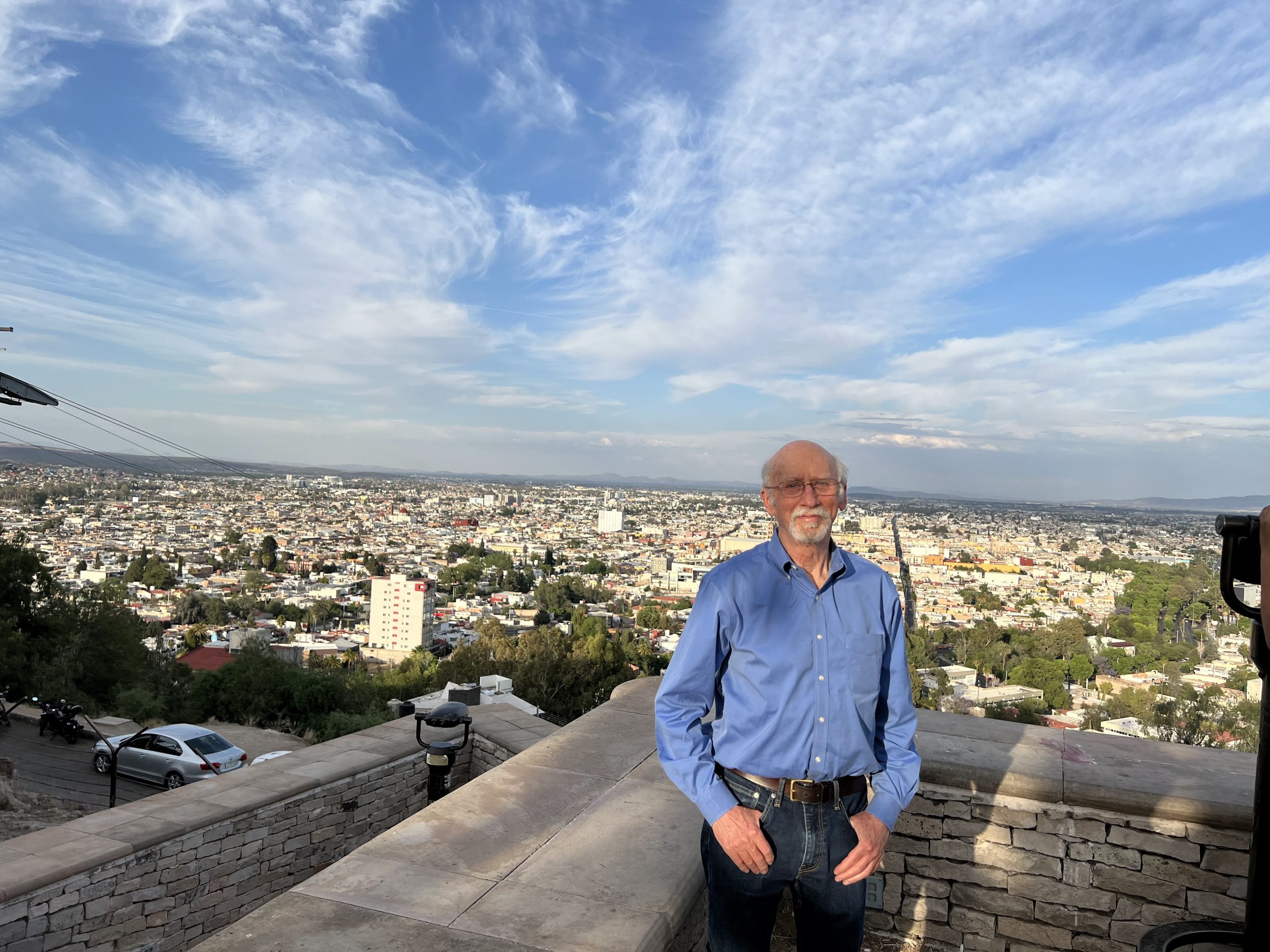 Photo of Stuart Marrs overlooking Durango, Mexico.