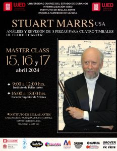 Poster for Stuart Marrs' master class and clinic