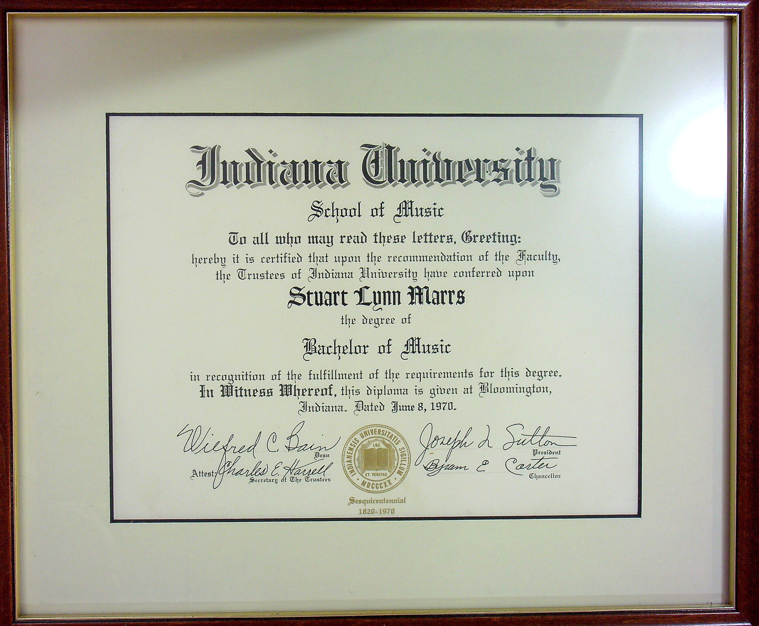 IU Bachelor of Music Degree