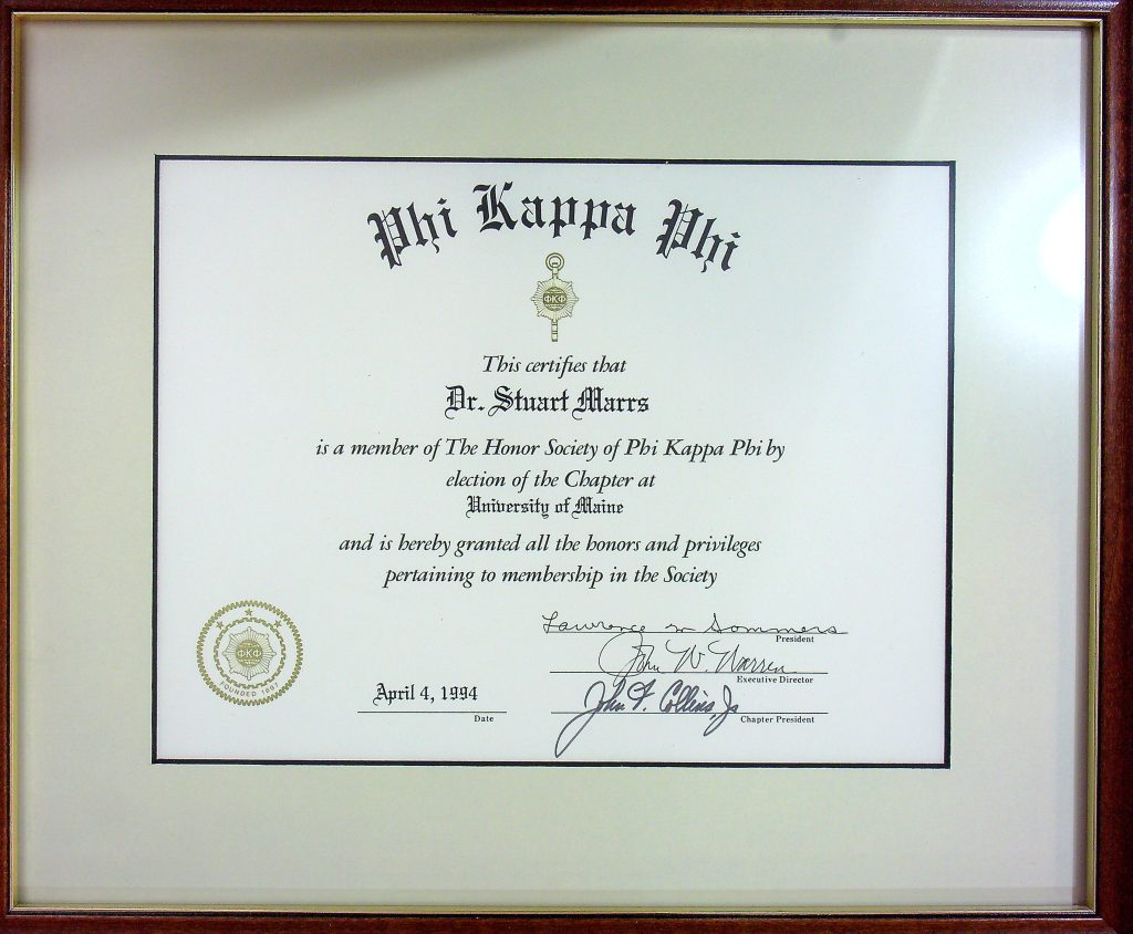 Phi Kappa Phi membership