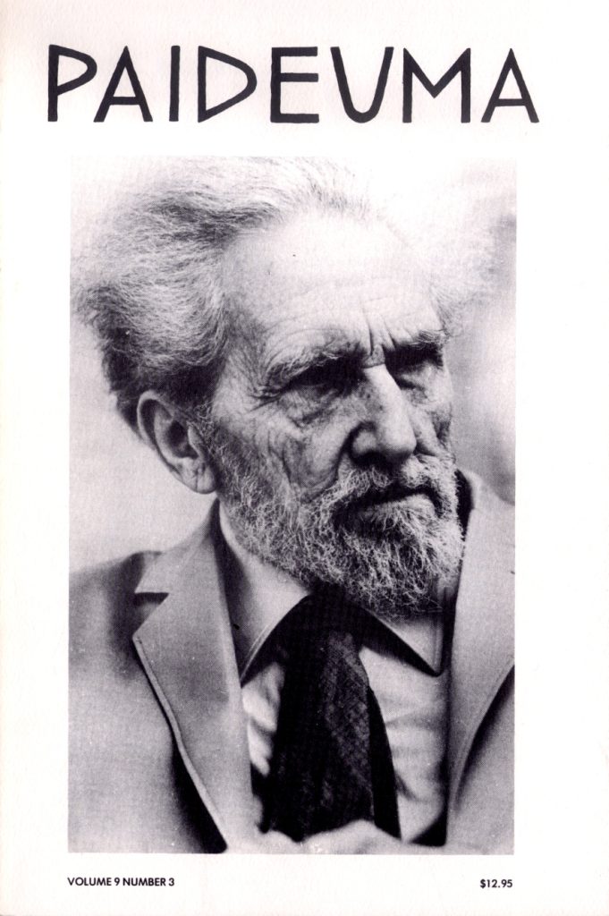 Image of Paideuma 9-3 featuring Ezra Pound on the cover