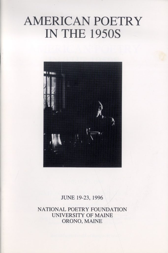 A scan of the cover for the conference American Poetry in the 1950s