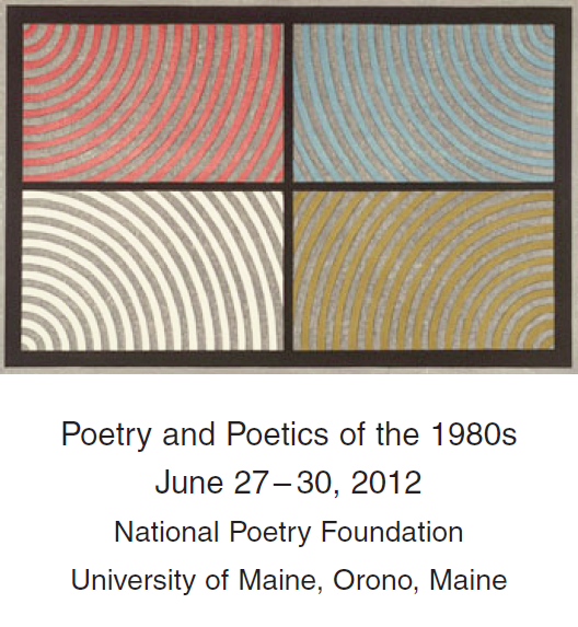 A scan of the cover for the conference The Poetry of the 1980’s