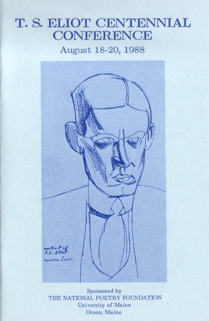 A scan of the cover of the program for the T S Eliot Centennial Conference