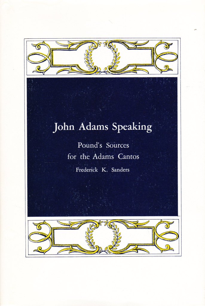 a blue center box with the title's text with a decorative gold roman border around it