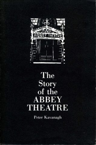 black and white cover with a small picture of the abbey theater at the top
