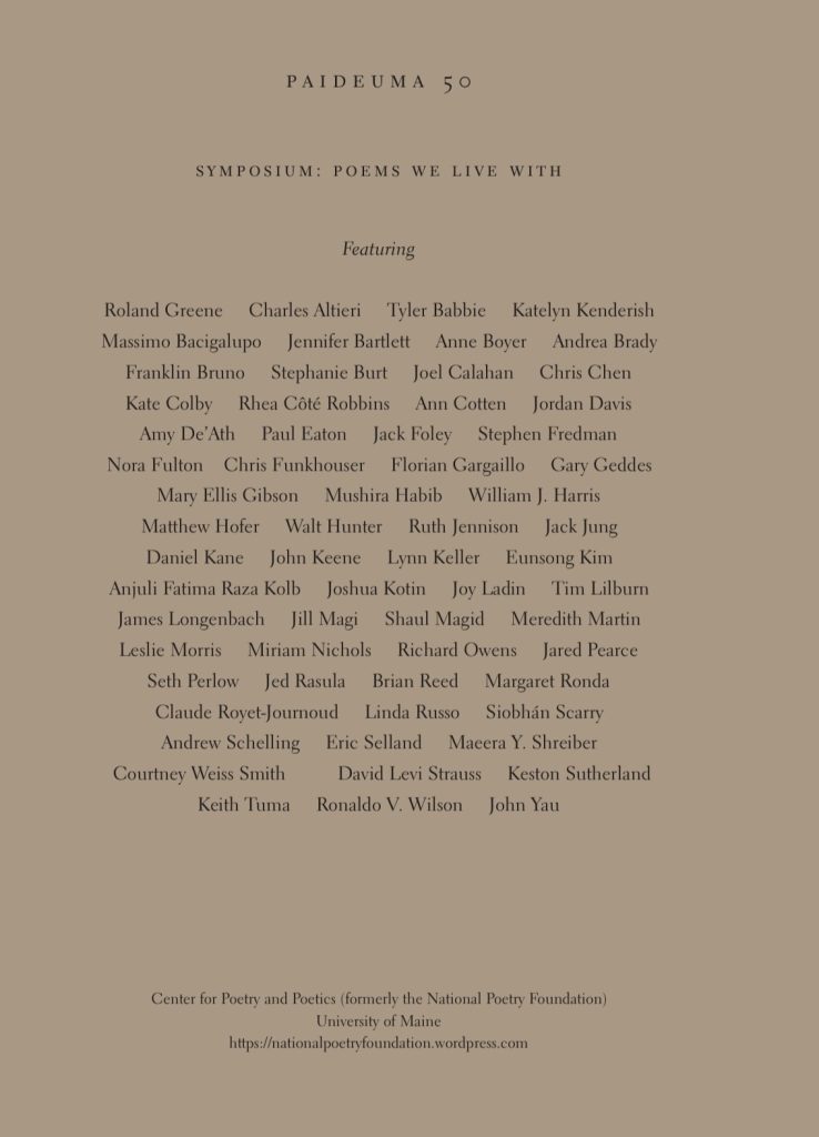 Back Cover of Paideuma 50 with list of contributors